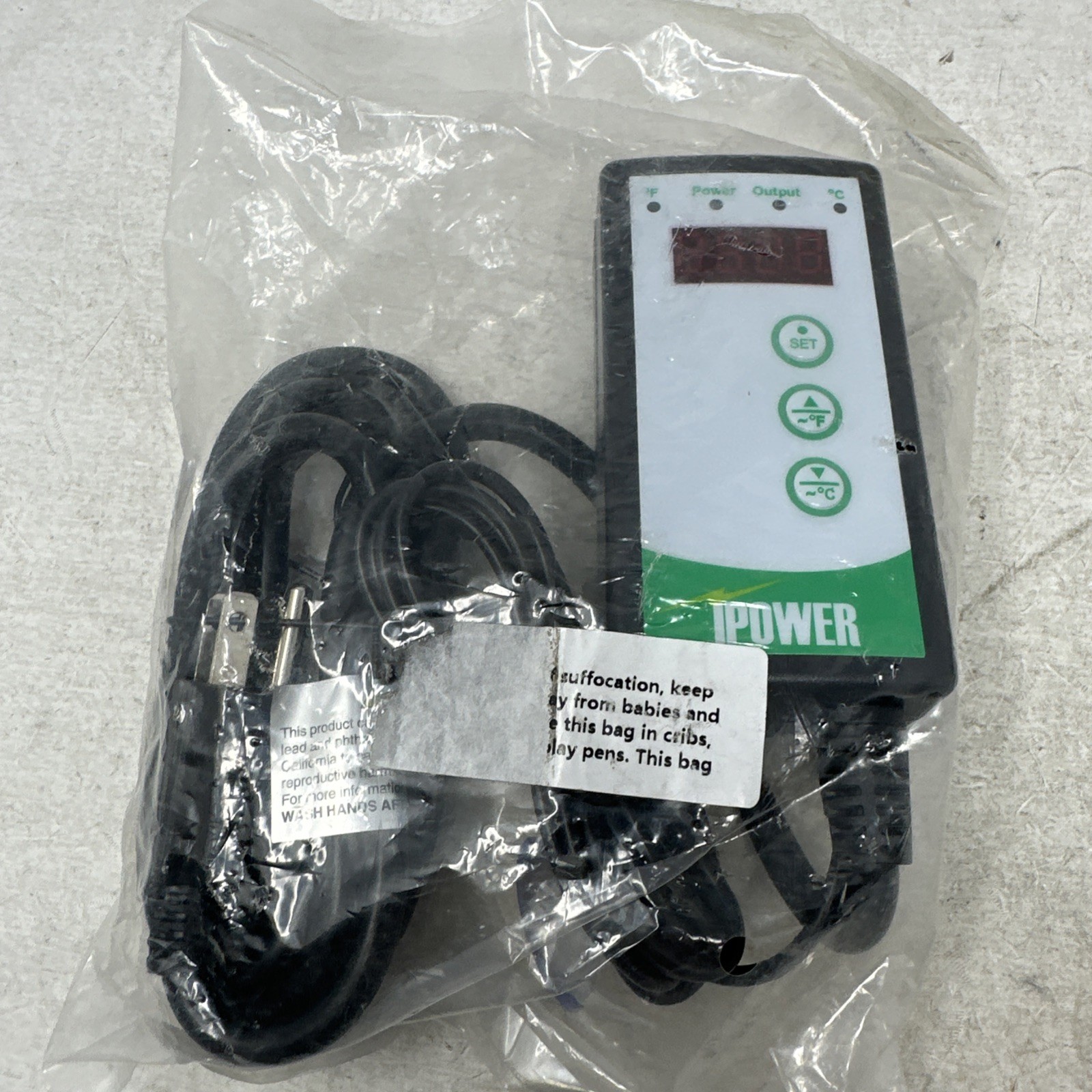 Ipower Digital Heating Temperature Controller Model Fai-temp-101/NIB