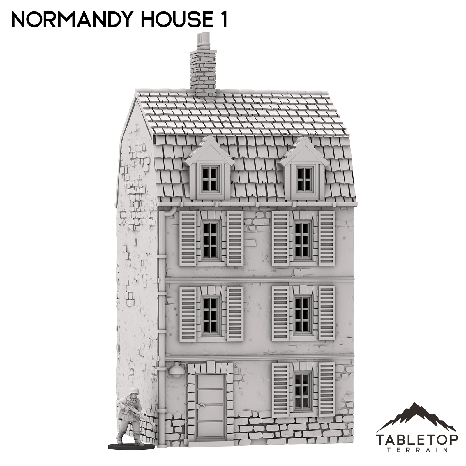 Normandy Town Square Pack - WWII Wargame Tabletop Terrain