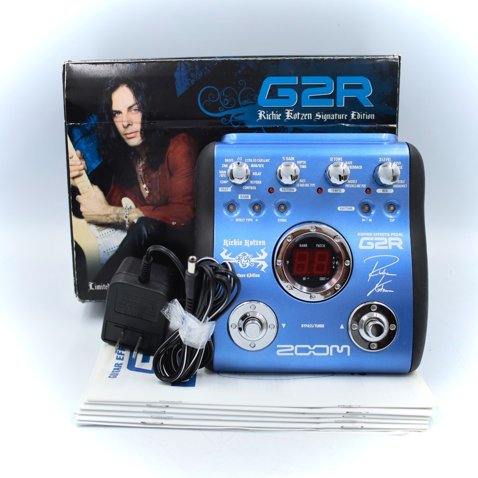 ZOOM G2R Richie Kotzen Signature Pedal With Original Box Power Supply 000319
