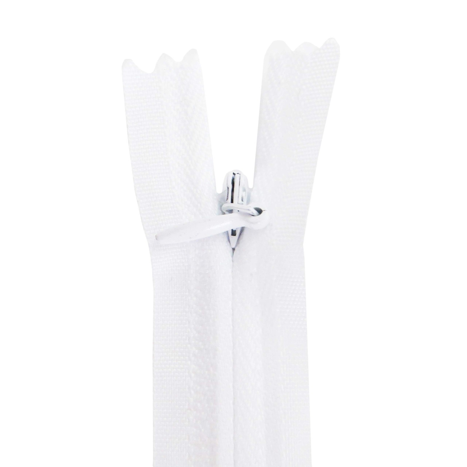 Nylon Coil Invisible Zippers #3, 2 Pieces, 16 Inches, White