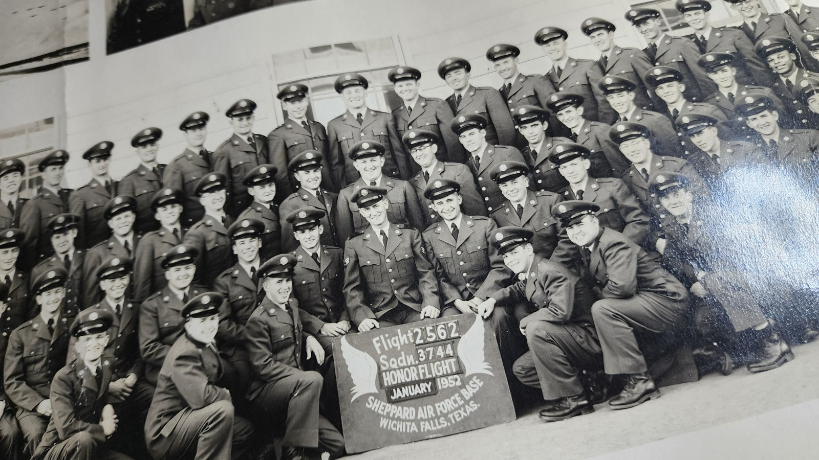 Vtg 1952 USAF Photo - Flight 2562, Sqdn 3744 Honor Flight 1952 Sheppard AFB - TX