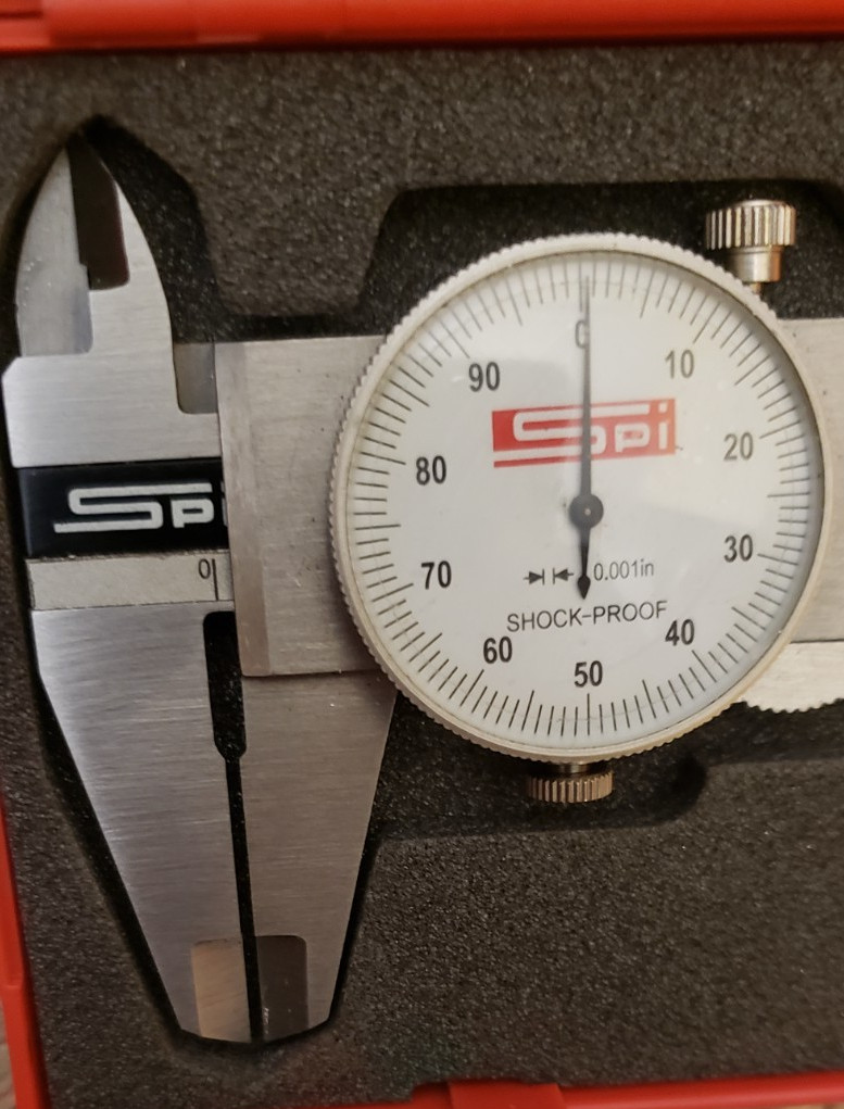 SPI DIAL INDICATOR 6" SHOCK PROOF 0.001 IN NICE CONDITION W/ CASE