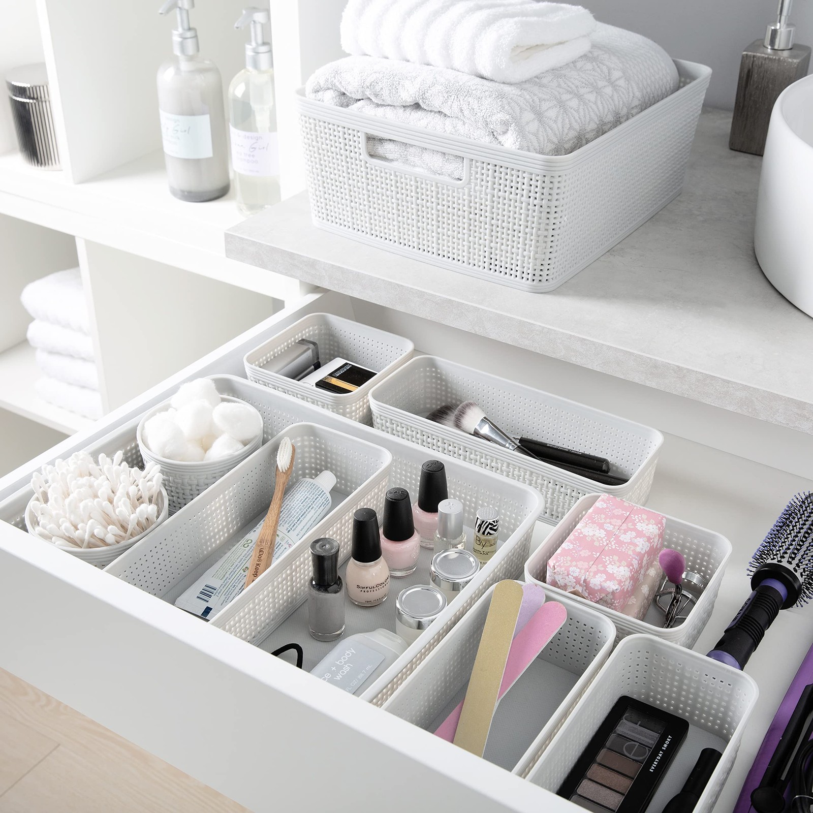 6 Piece Organizing Set | Multiple Size Bins | Multipurpose | Office | Desk | ...