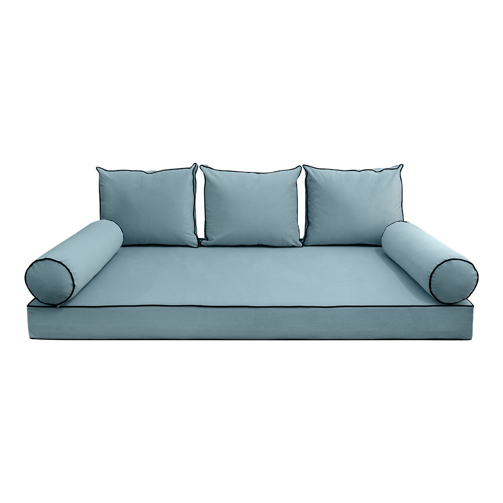 SLIPCOVER ONLY S.V3 Velvet Indoor Daybed Mattress Pillow ContrastPipe Twin AD355