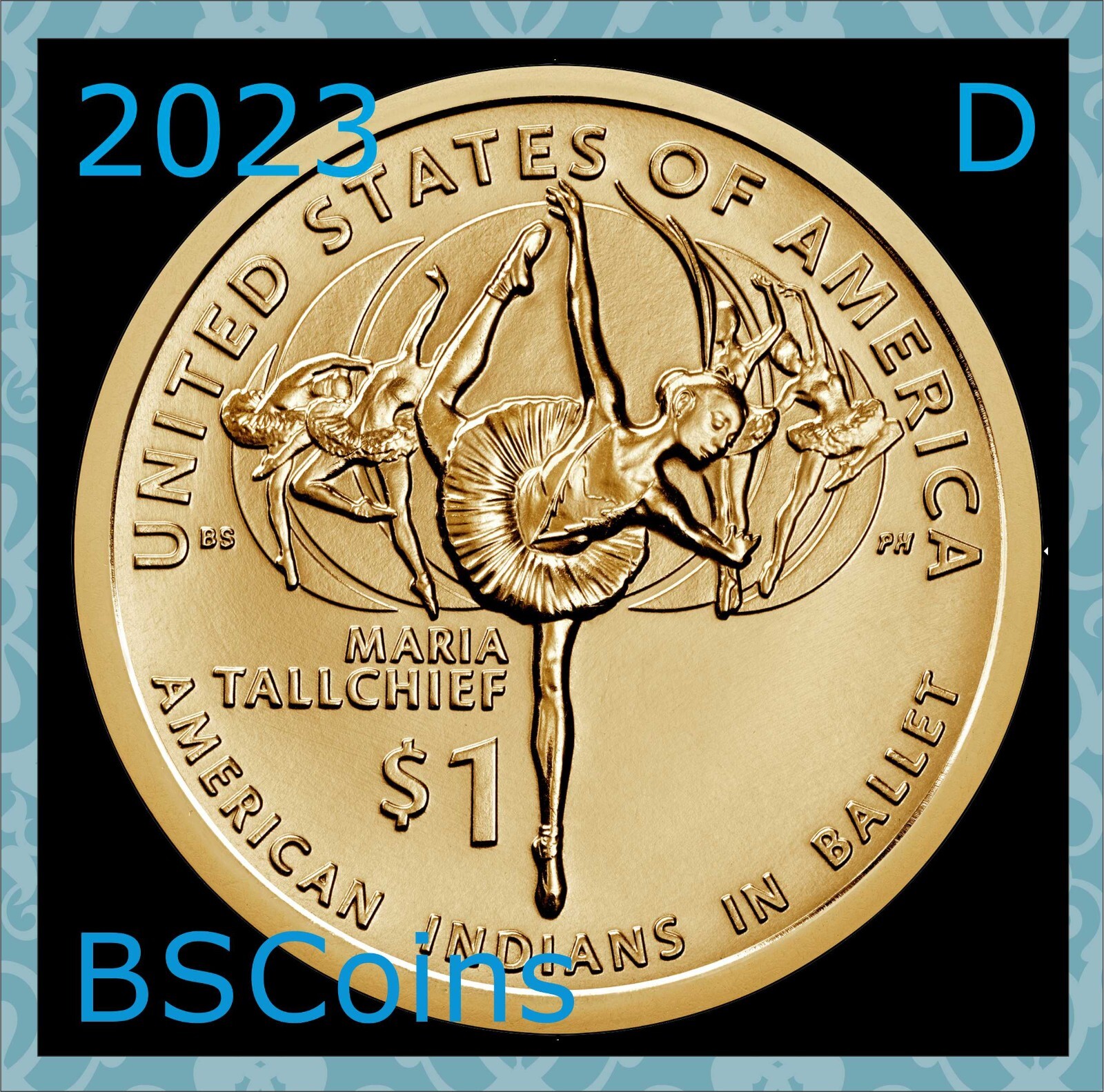 2023 D Native American Sacagawea Maria Tallchief Dollar - ONE Coin - Ship TODAY!
