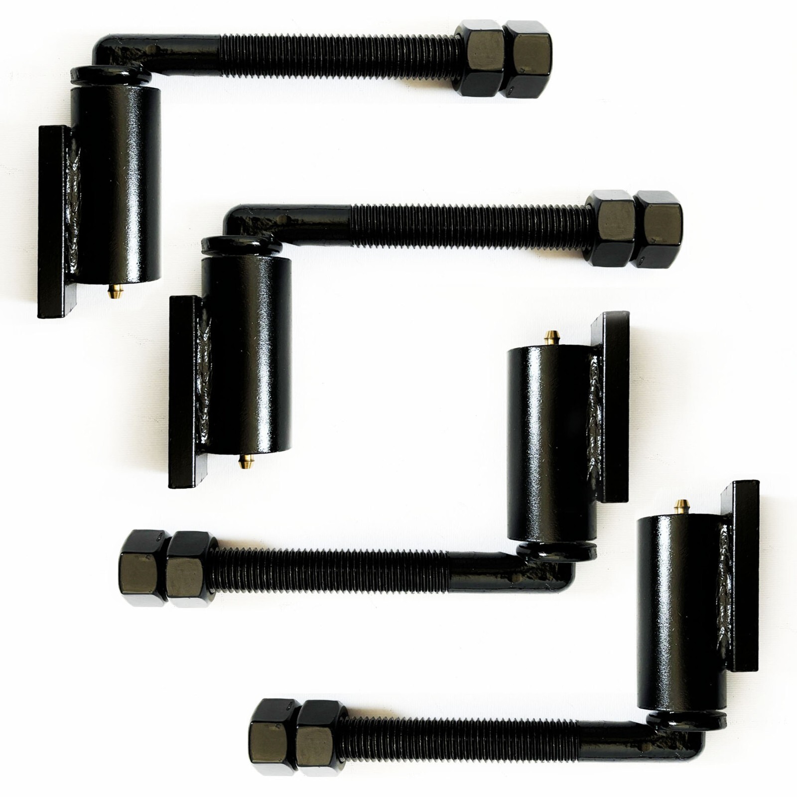 Heavy Duty 3/4" J-Bolt Swing Gate Hinge 7" Adjustable Barrel Steel Pivot 4 PACK