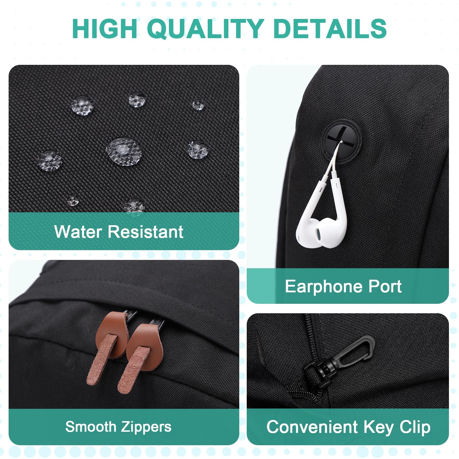 Water-Resistant Unisex Classic Backpack for College, School, and Laptops