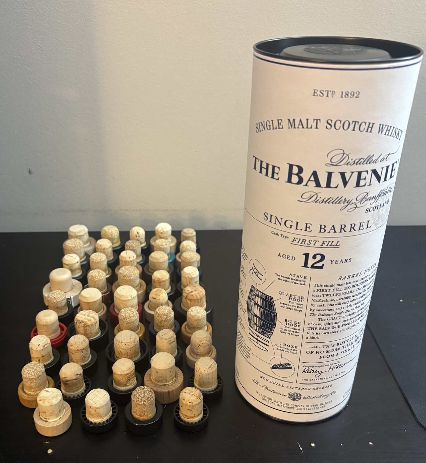 Lot Of 44 Random Whiskey Corks, Ships In Balvenie Scotch Tube *Great Condition*