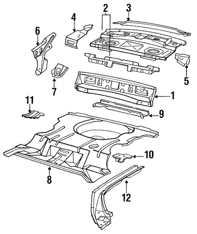 Genuine GM Rear Body Panel 14107973
