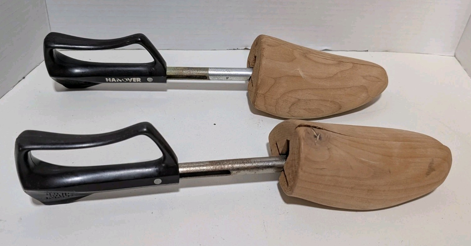 2 HANOVER Cedar Wood Shoe Tree Stretcher Size 5 Shaper Split Toe Lot E