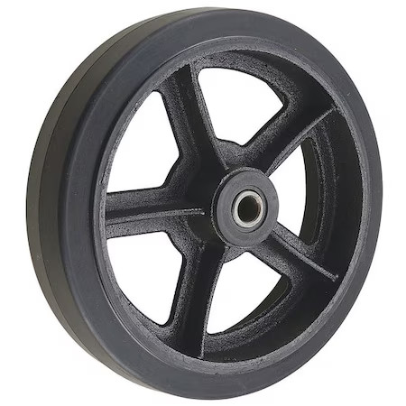 Caster Wheel, 8 In., 600 Lb., Black Core,  3G269