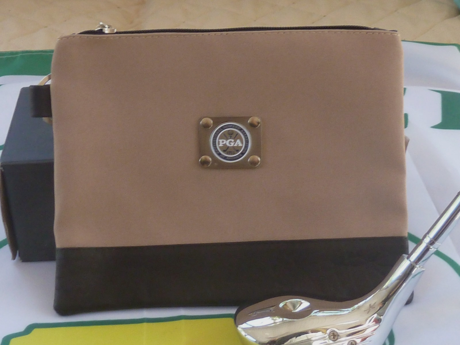 PGA CanvasTwo Tone Medium Size Zipper Bag - Free PGA Ball Marker w/ purchase