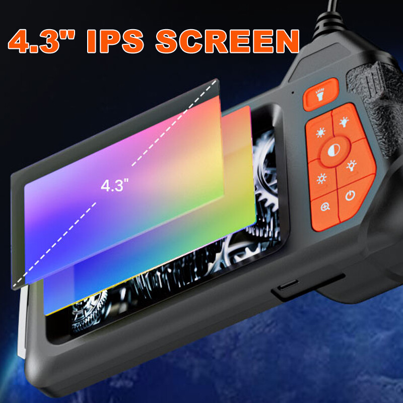 10M 4.3inch LED Industrial Endoscope Borescope 5.5mm Inspection Camera IP67
