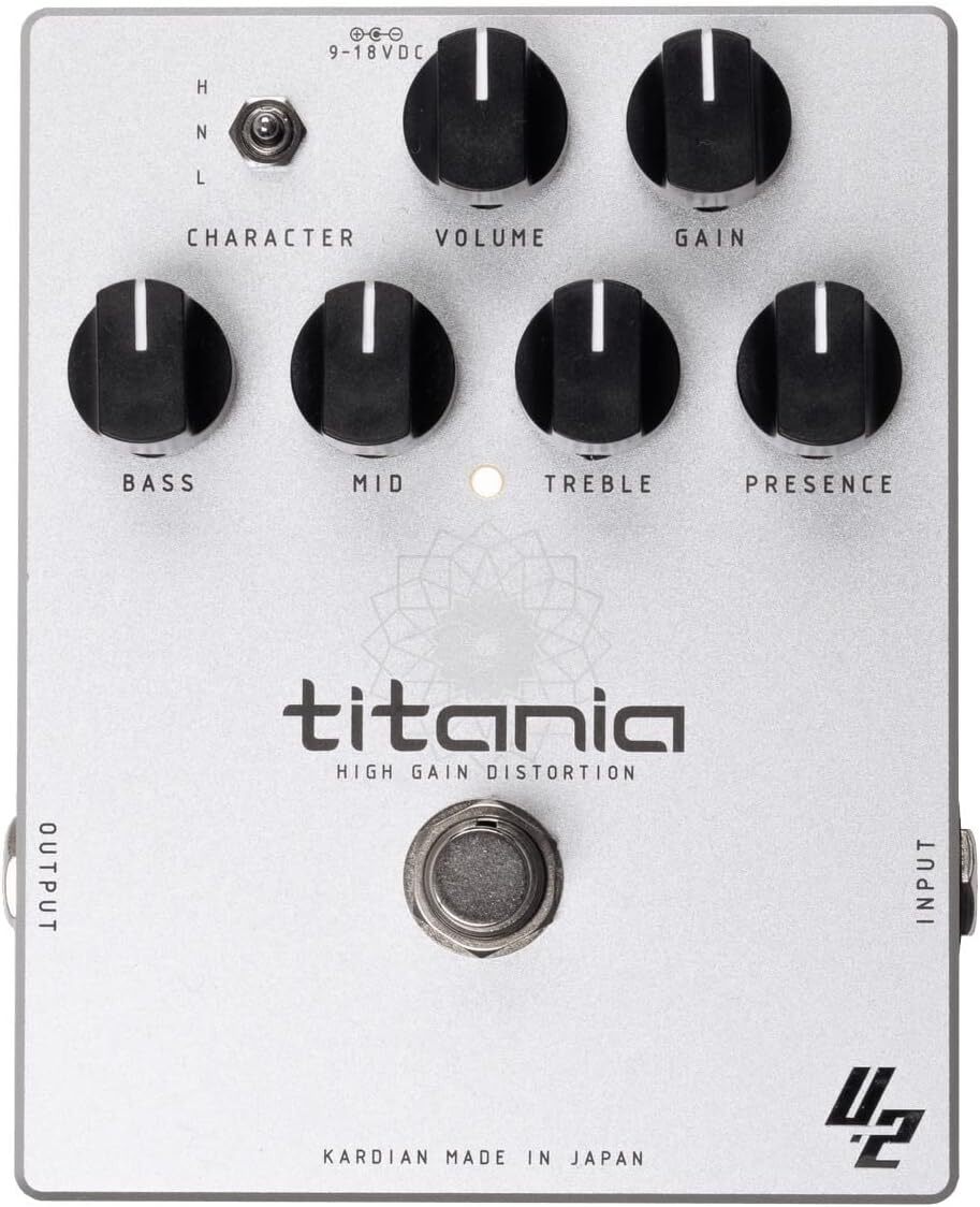 KarDiaN titania V2 High Gain Distortion Guitar Effects Pedal Made in Japan