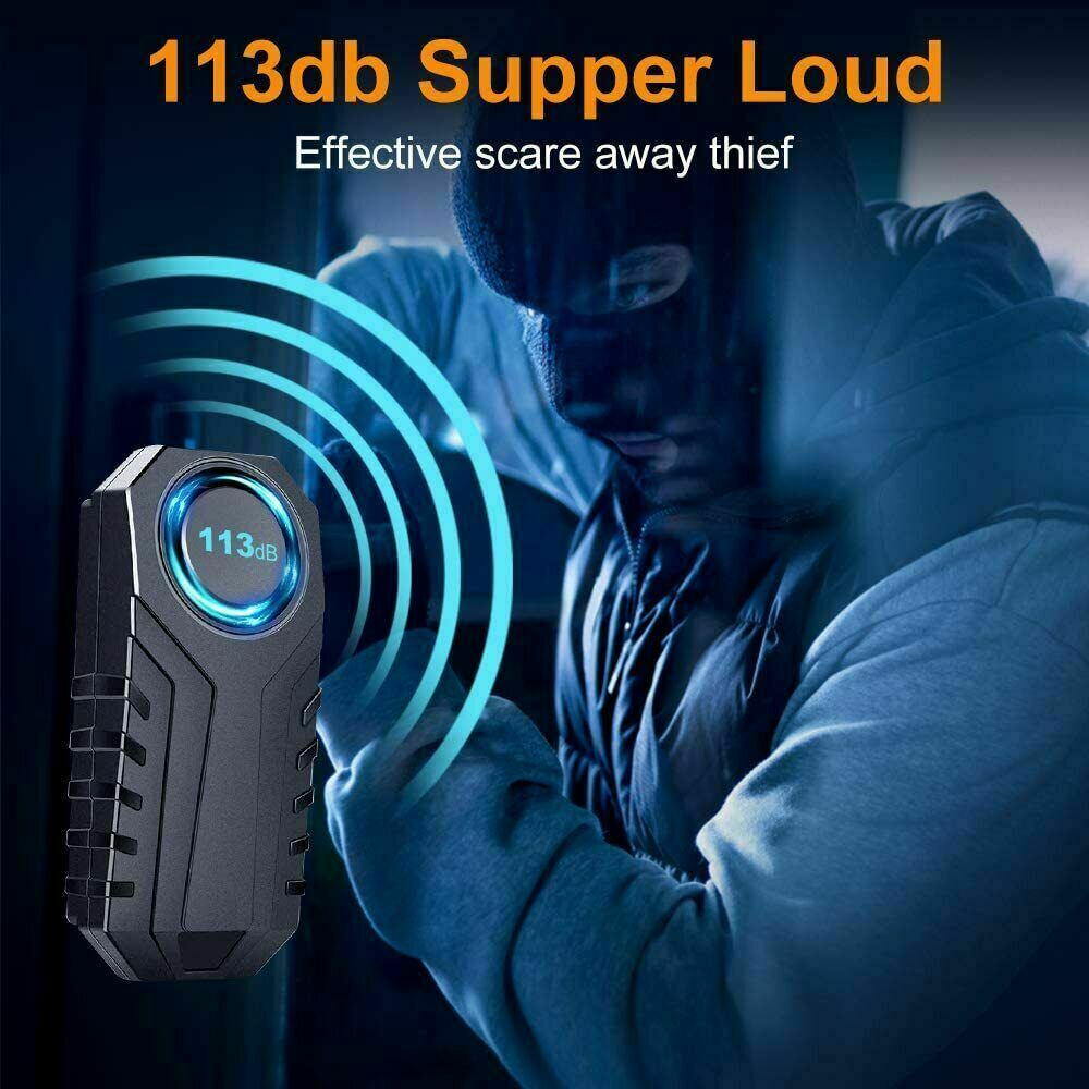 66FT Remote Bike Alarm Vehicle Search 3 Bells Anti Theft for Motorcycle/Ebike