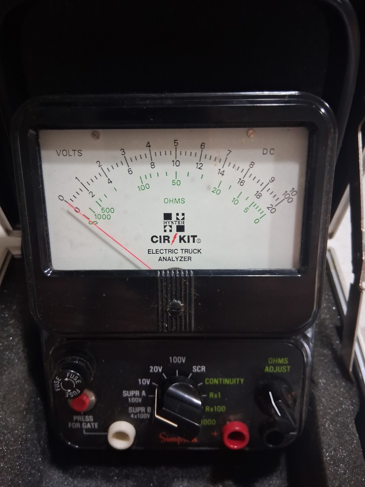 Vintage Simpson Cir Kit Hyster Electric Truck Analyser With Case. RARE
