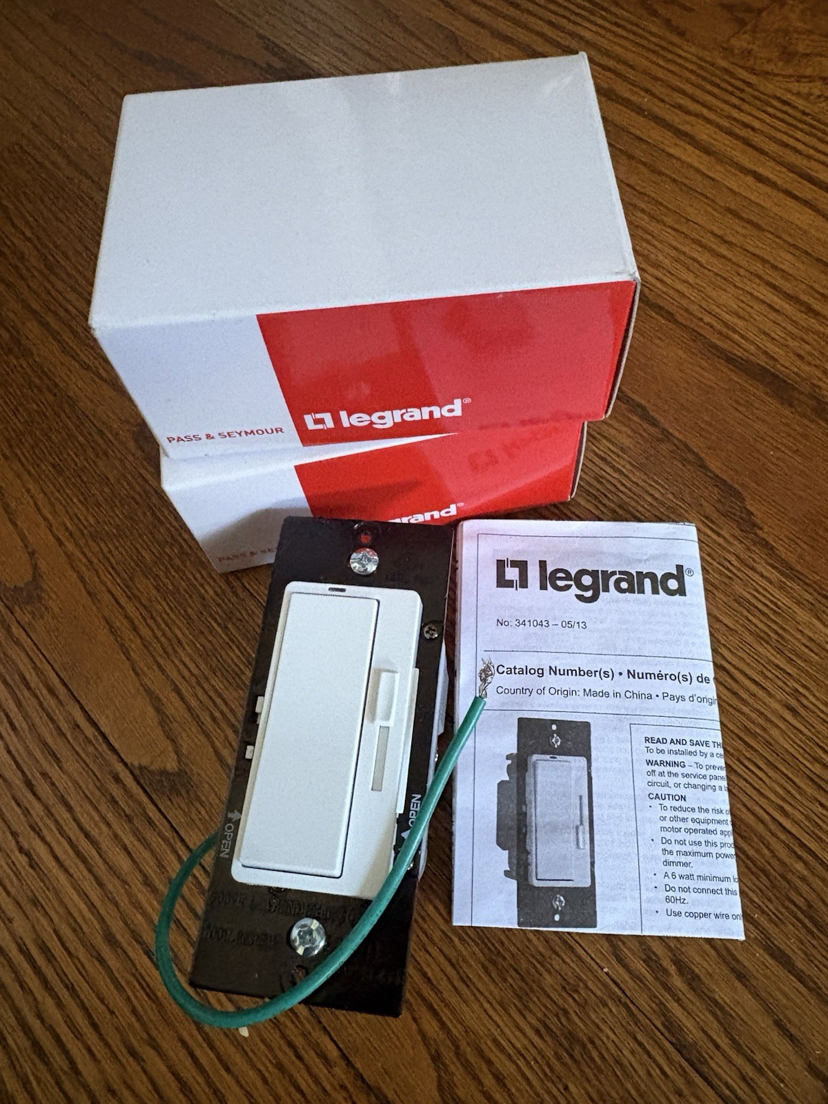 New White Legrand Radiant Switch Wall Control Paddle  H703PTUW Dimmer Of 2