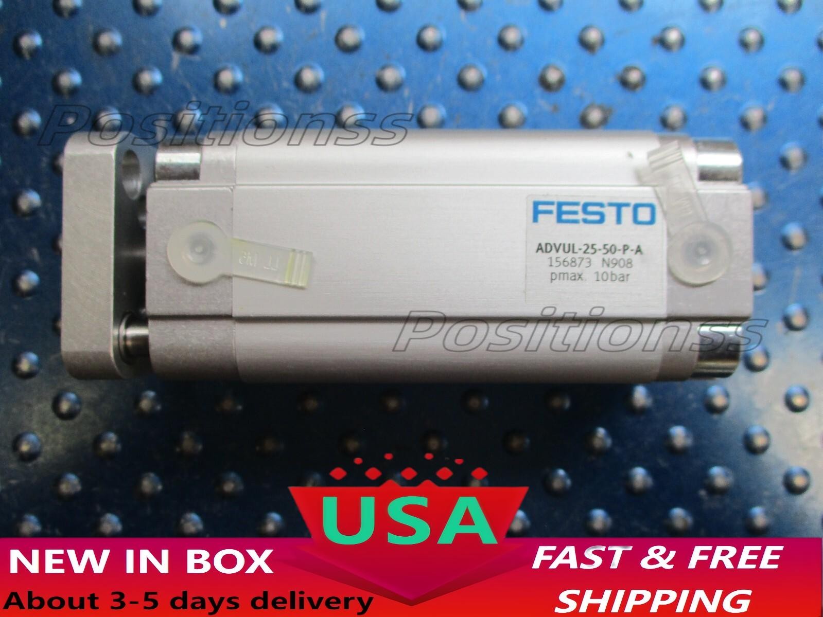 NEW FESTO COMPACT PNEUMATIC CYLINDER ADVUL-25-50-P-A 156873