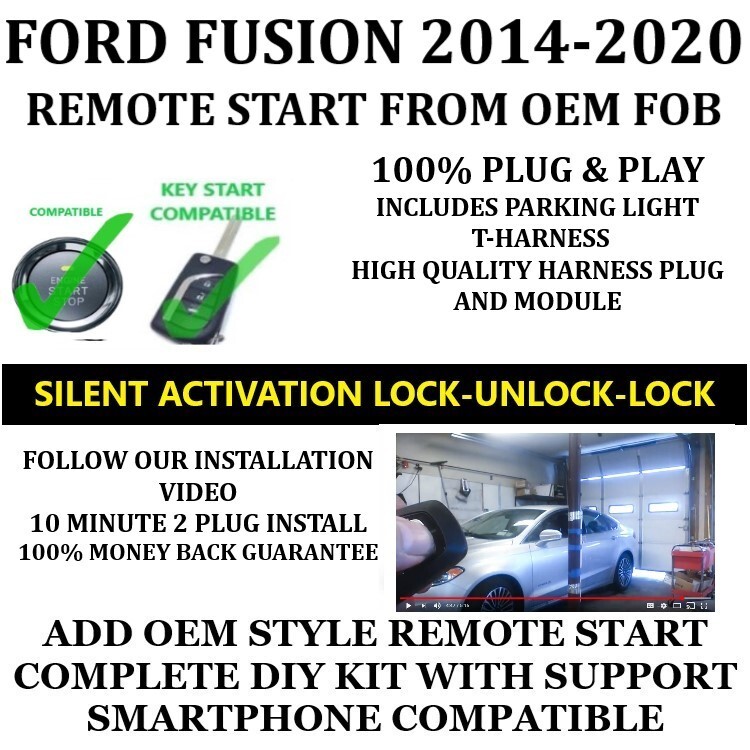 100% PLUG & PLAY REMOTE STARTER KIT FOR 2014 FORD FUSION