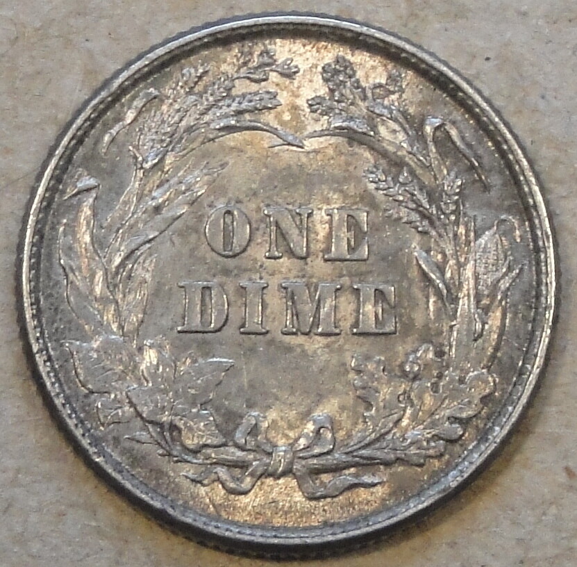 1892 Barber Dime 10c as Pictured