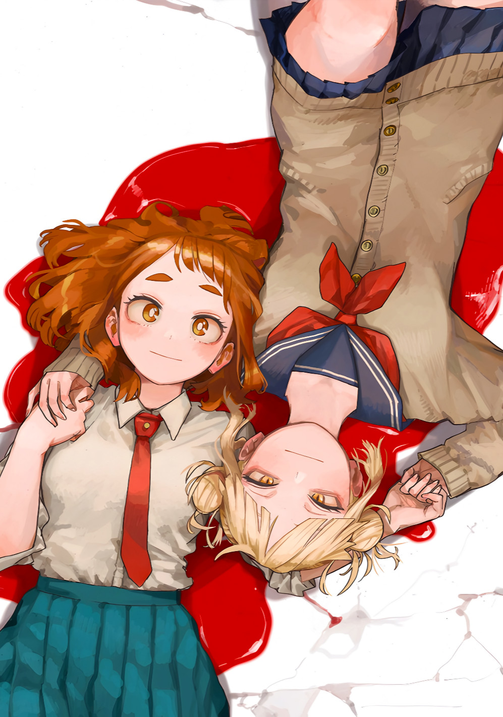 Urakara & Toga Art by Horikoshi - 11x17" Print - My Hero Academia Boku No Hero