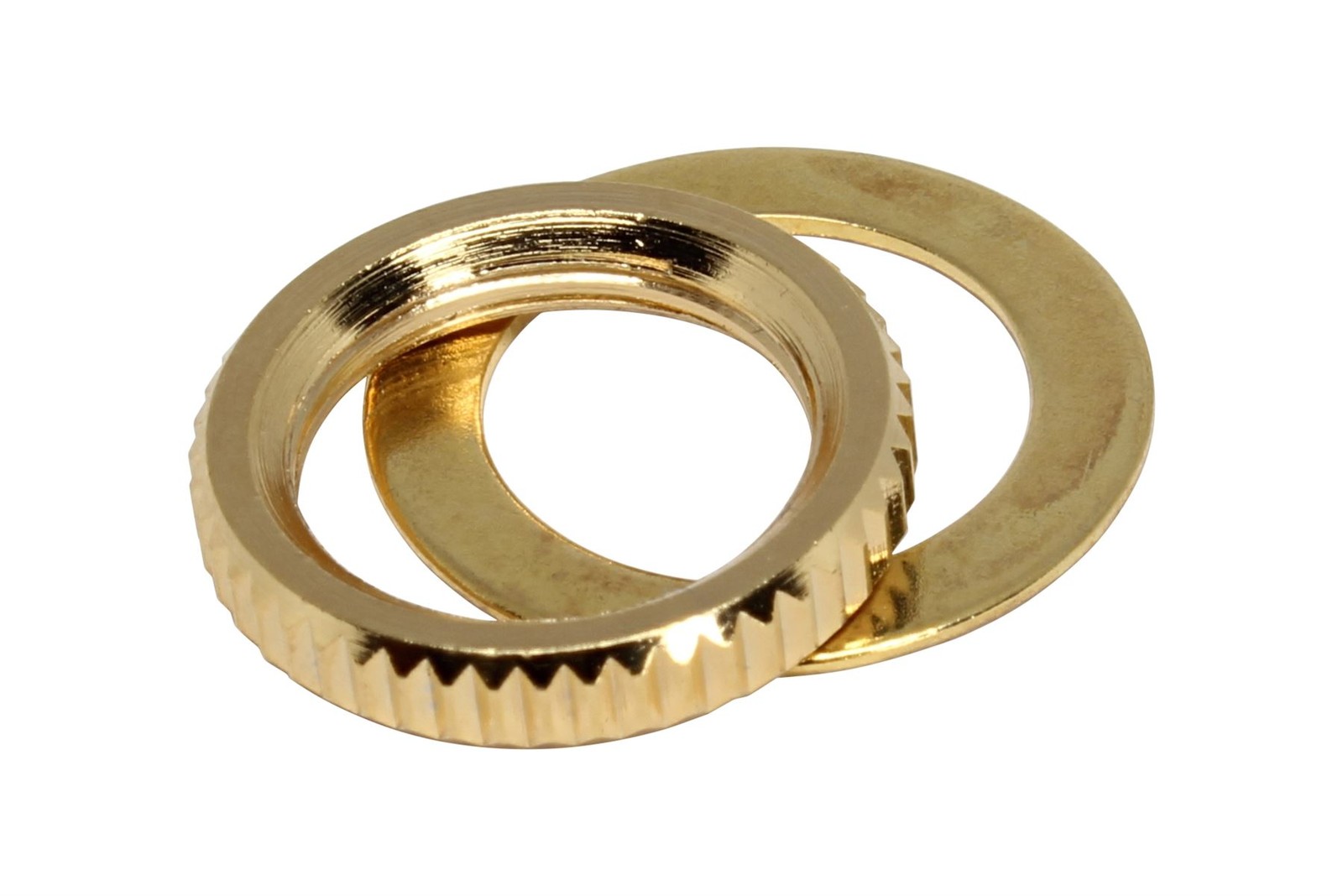 Toggle Switch Nut and Washer US Fine Knurl for Switchcraft Toggle Switch - Gold
