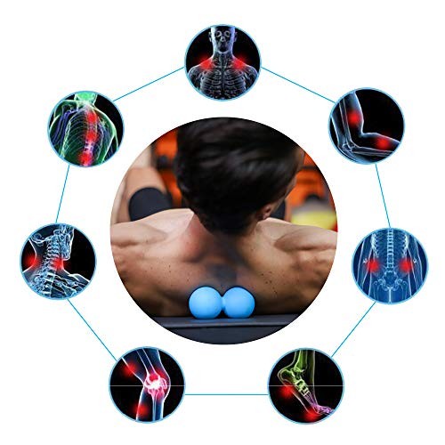 Peanut Massage Ball - Double Lacrosse Massage Ball & Mobility Ball Blue-hard