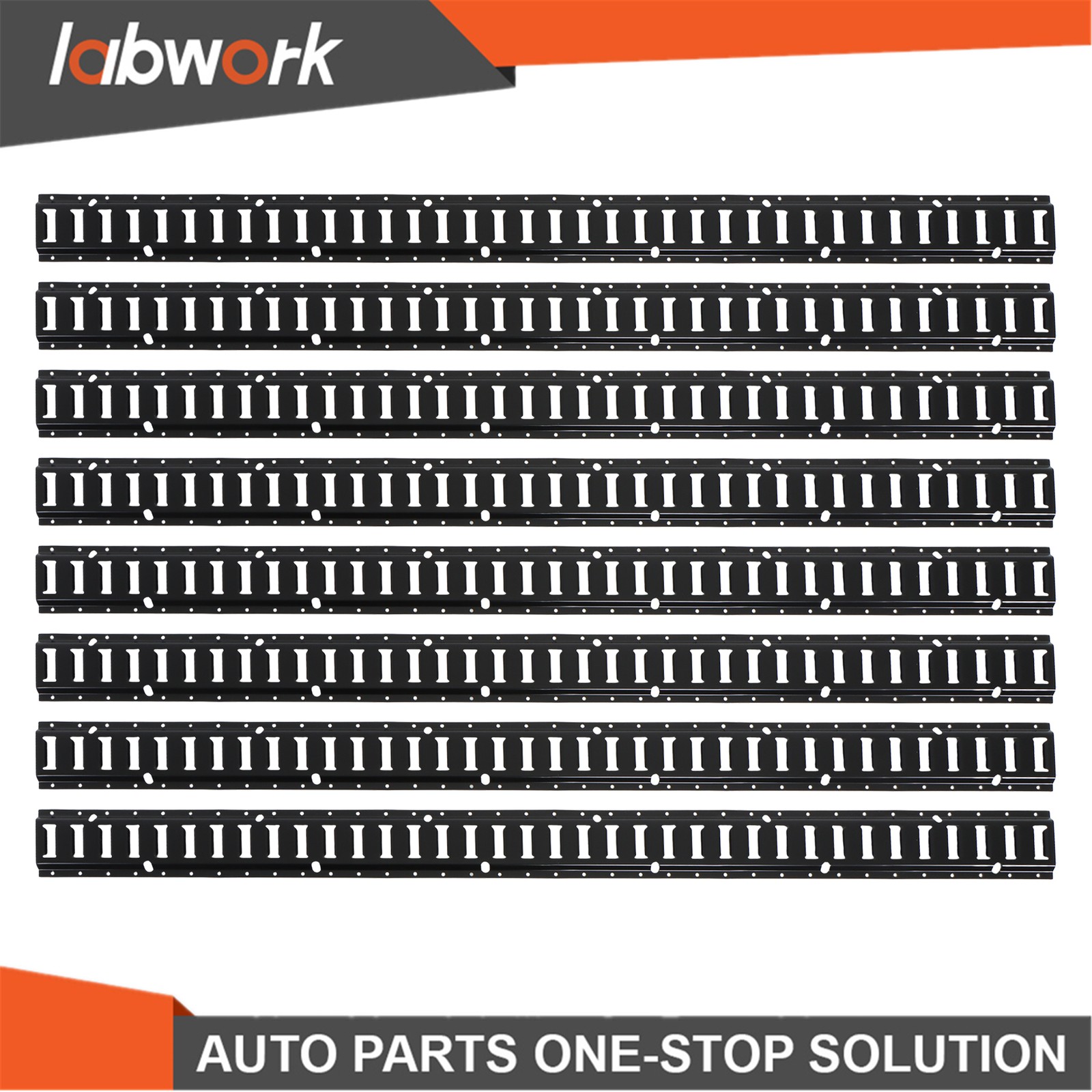 Labwork For Garages Vans Trailers 8Pack 6' E Track Tie Down Rail Kit Powder Coat