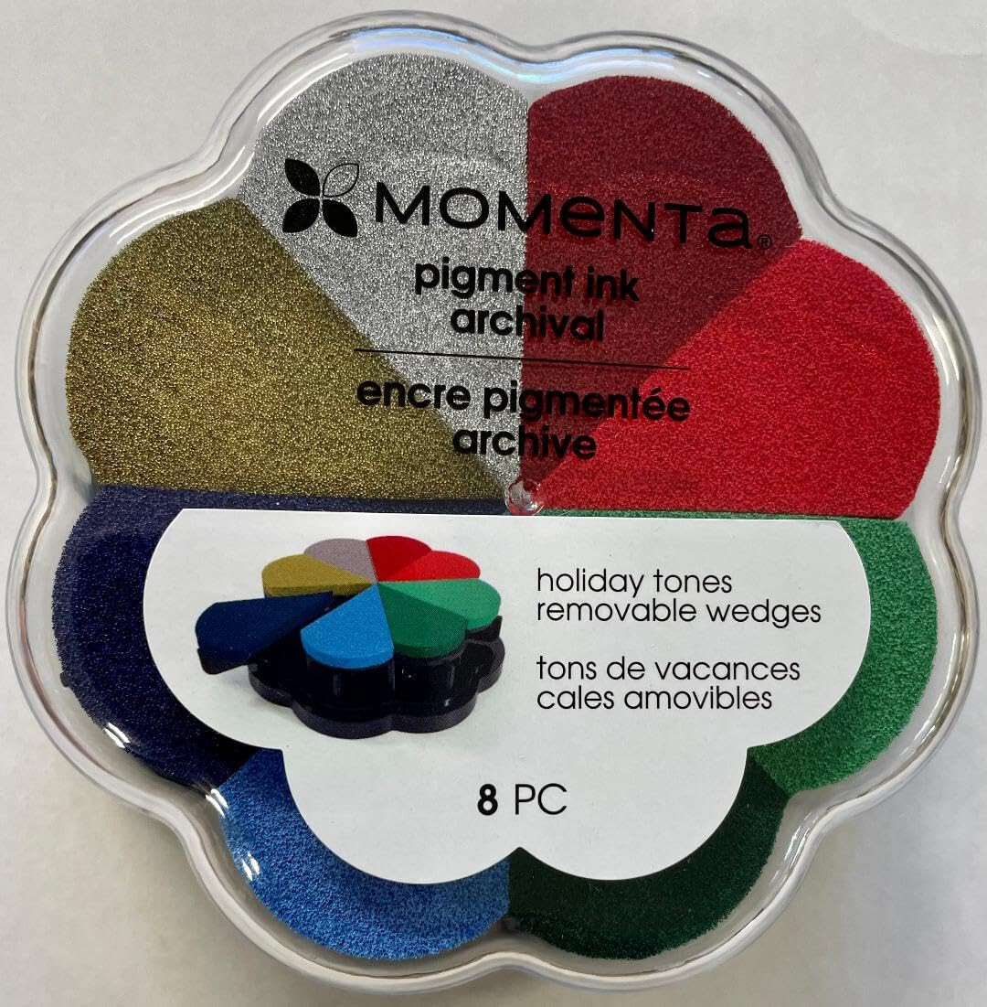 Momenta Removable Wedges Pigment Ink Pad - Holiday Tones - Petal Points