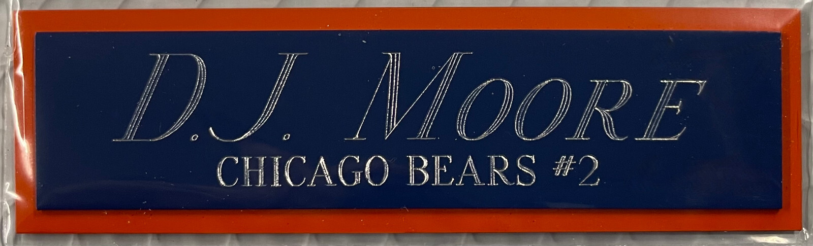 D.J. MOORE BEARS NAMEPLATE FOR AUTOGRAPHED Signed FOOTBALL Jersey HELMET PHOTO