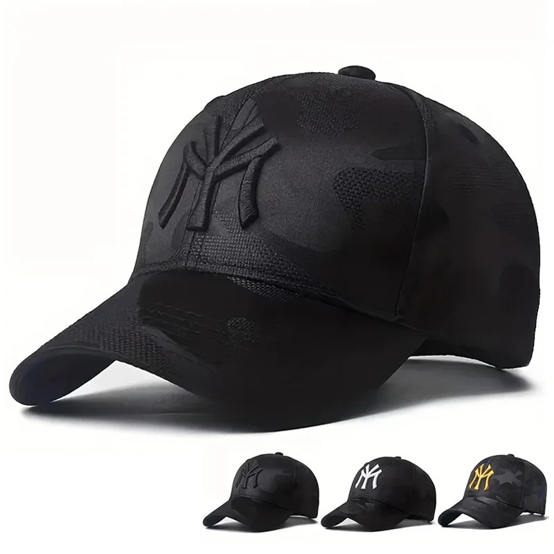 Fashion Letter Embroidery Camouflage Baseball Hats Spring and Autumn Outdoor Adj
