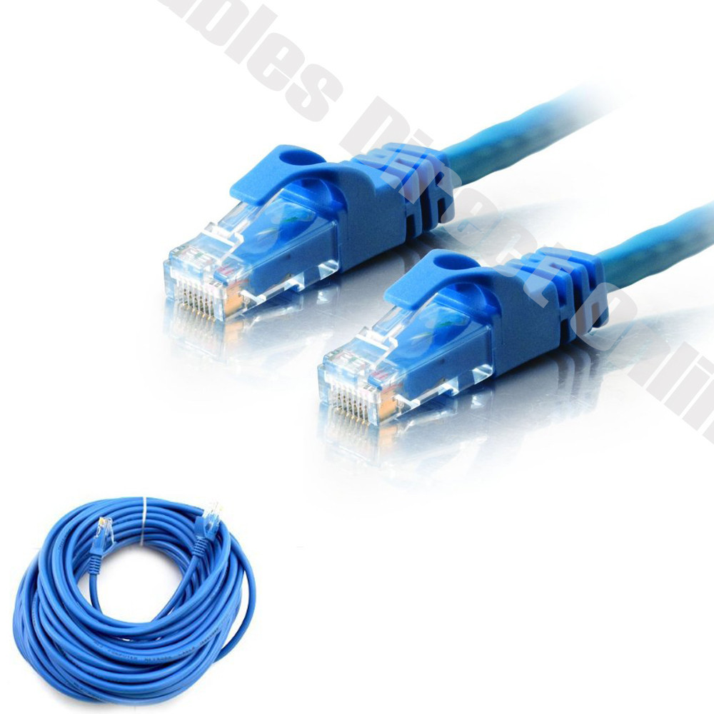 CAT6 Patch Cable BLUE Ethernet LAN Modem Wire 10ft