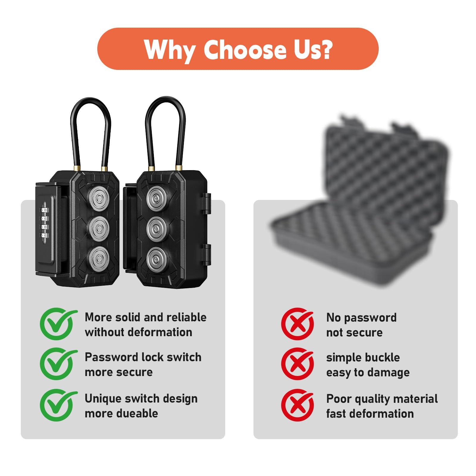 Magnetic Key Lock Box,Magnetic Holder Under car,Magnetic Regular, Dark