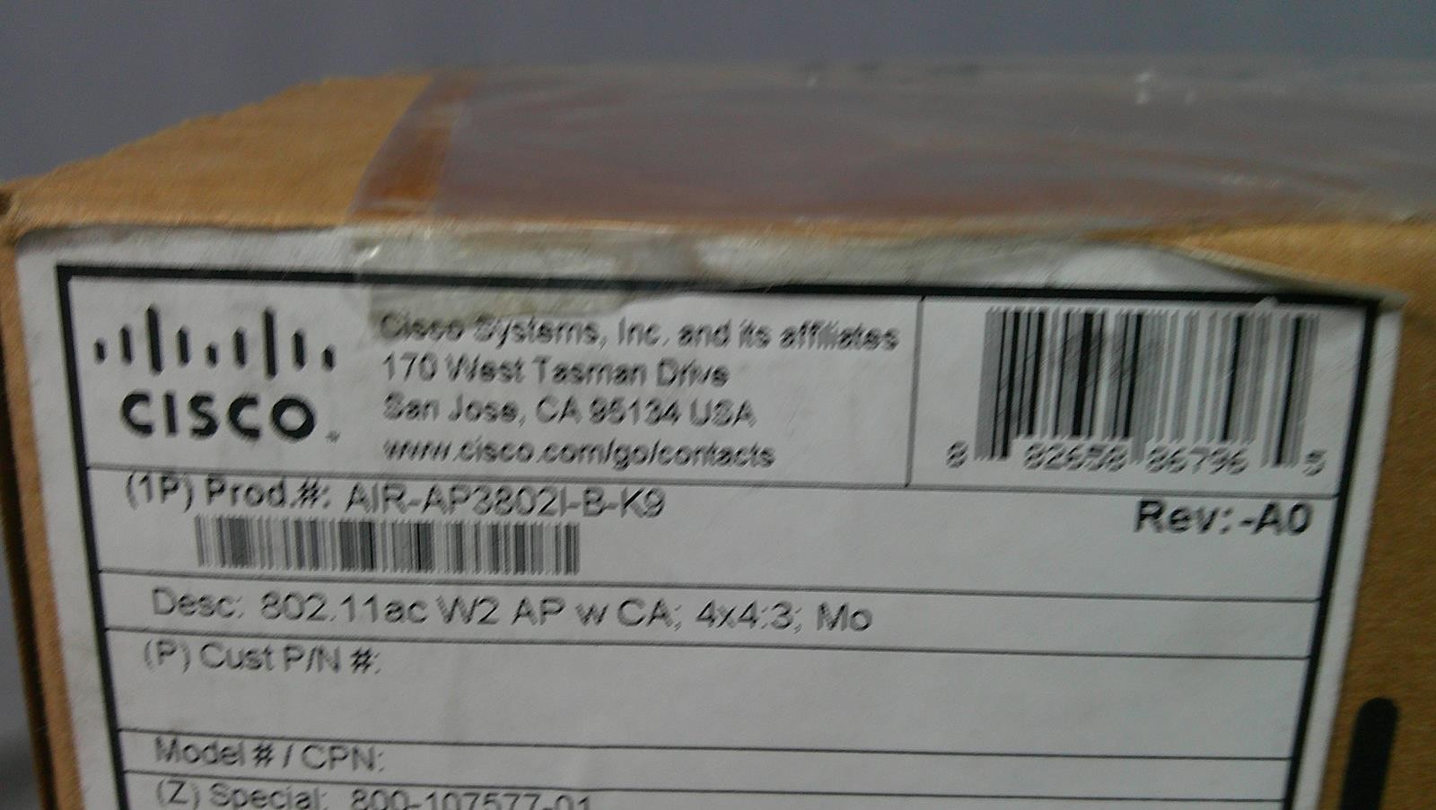 CISCO AIR-AP3802I-B-K9 WiFi Access Point *** NEW OPEN BOX ***