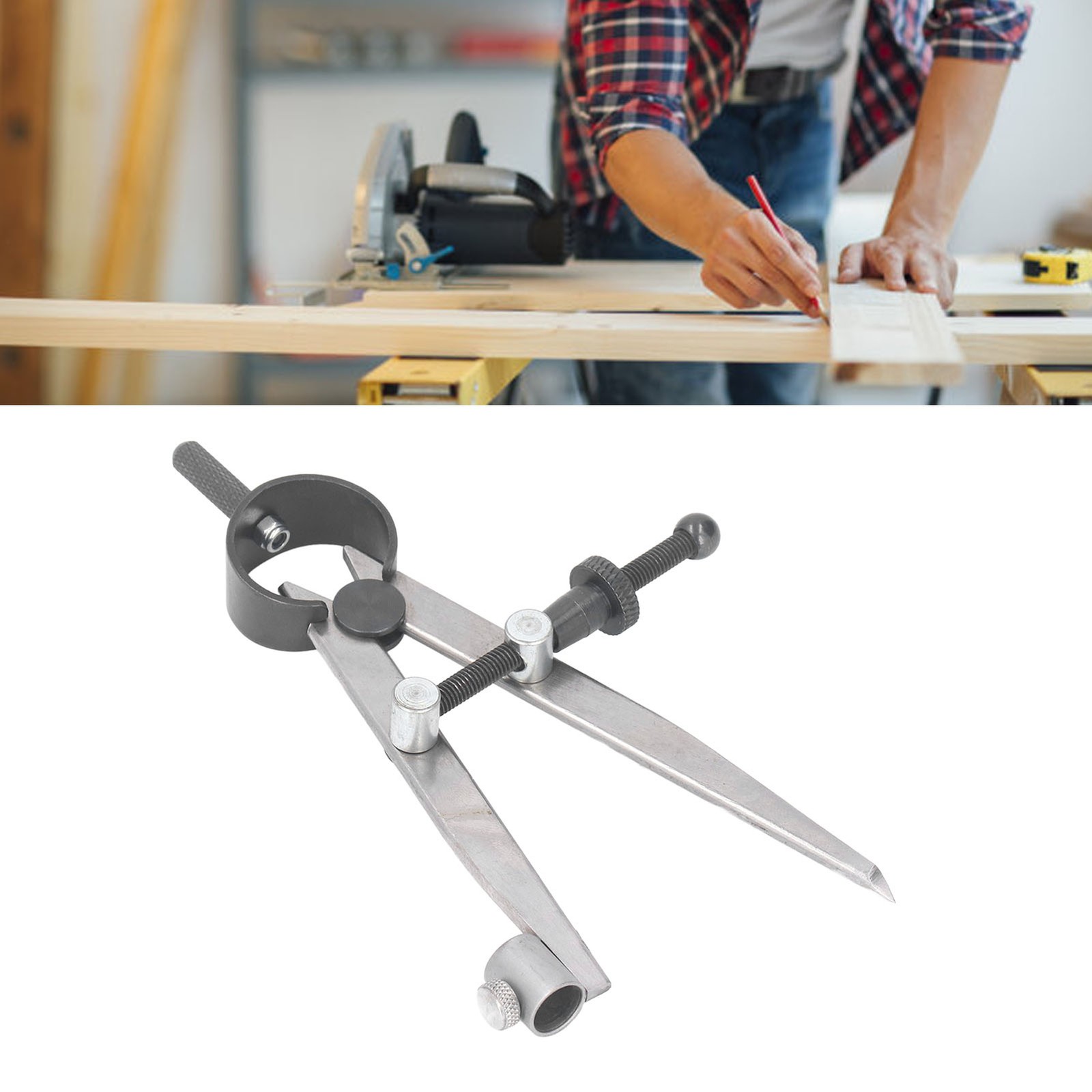 Flat Leg Spring Caliper Carbon Steel Spring Divider Scribing Tool