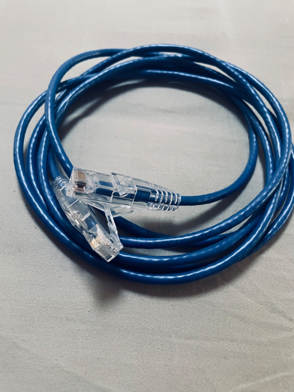 Cat 6a ethernet cable 7ft blue slimeline 28 AWG
