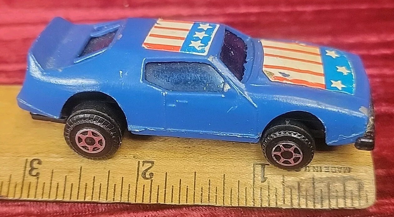 Vintage Die Cast Race Car Stars & Stripes Pencil Sharpener Collectible Hong Kong