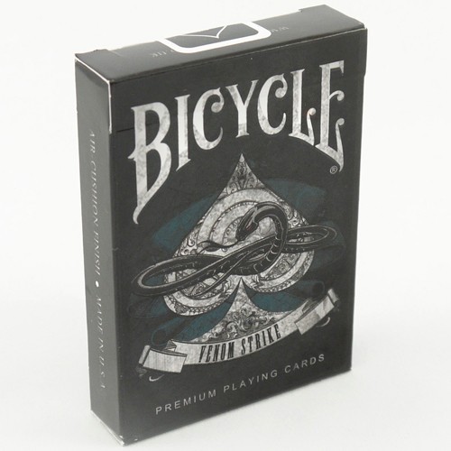 VENOM STRIKE BICYCLE DECK PLAYING CARDS BY USPCC BLACK SNAKE GOTHIC MAGIC TRICKS