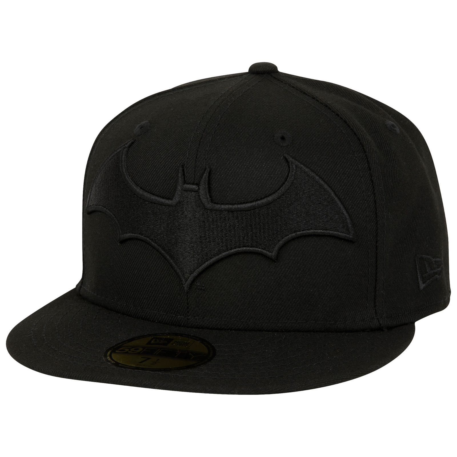 Batman Hush Logo Black on Black Colorway New Era 59Fifty Fitted Hat Black