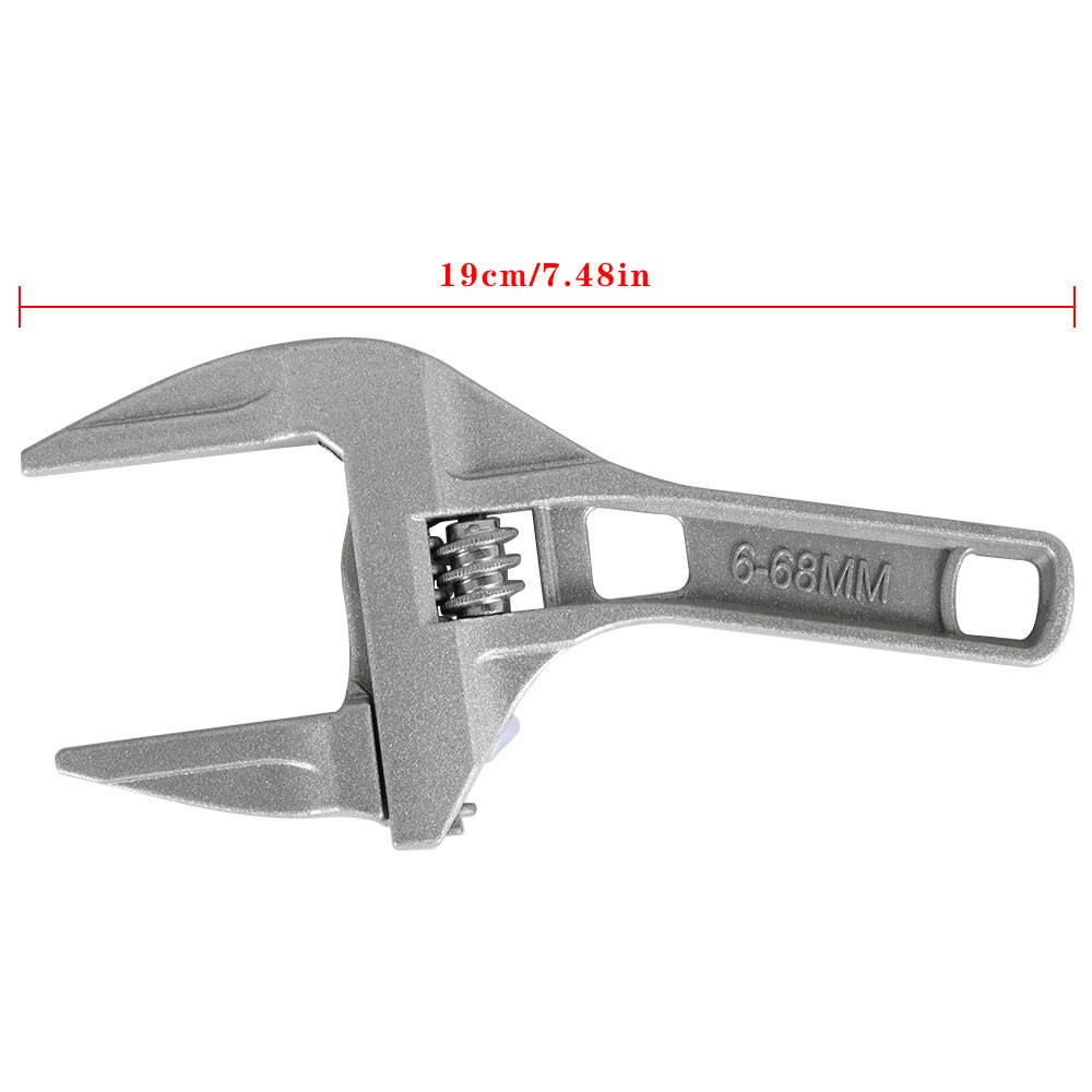 LABLT 6-68mm Wide Adjustable Large Spanner Wrench Hand Nut Opening Pipe Tool Jaw