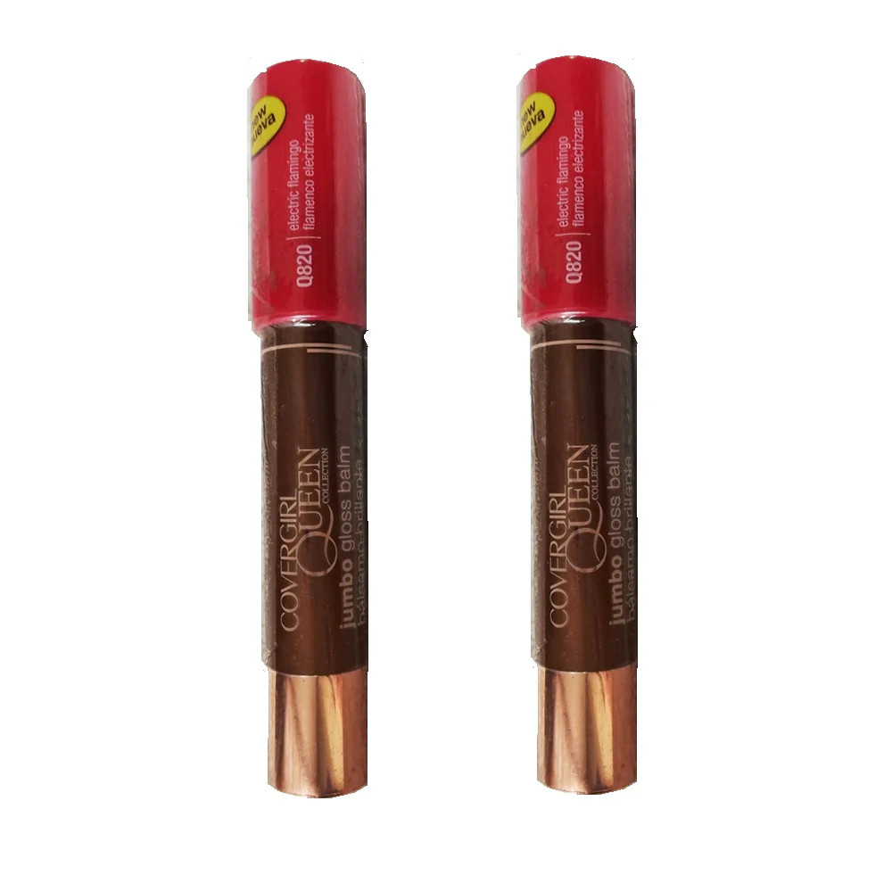 Pack of 2 CoverGirl Queen Jumbo Gloss Balm, Electric Flamingo Q820