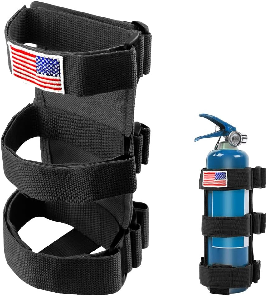 Fire Extinguisher Holder, Roll Bar Adjustable Extinguisher Strap Brackets with U