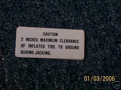 1963 1964 FORD GALAXIE XL CUSTOM 500 JACK BASE DECAL
