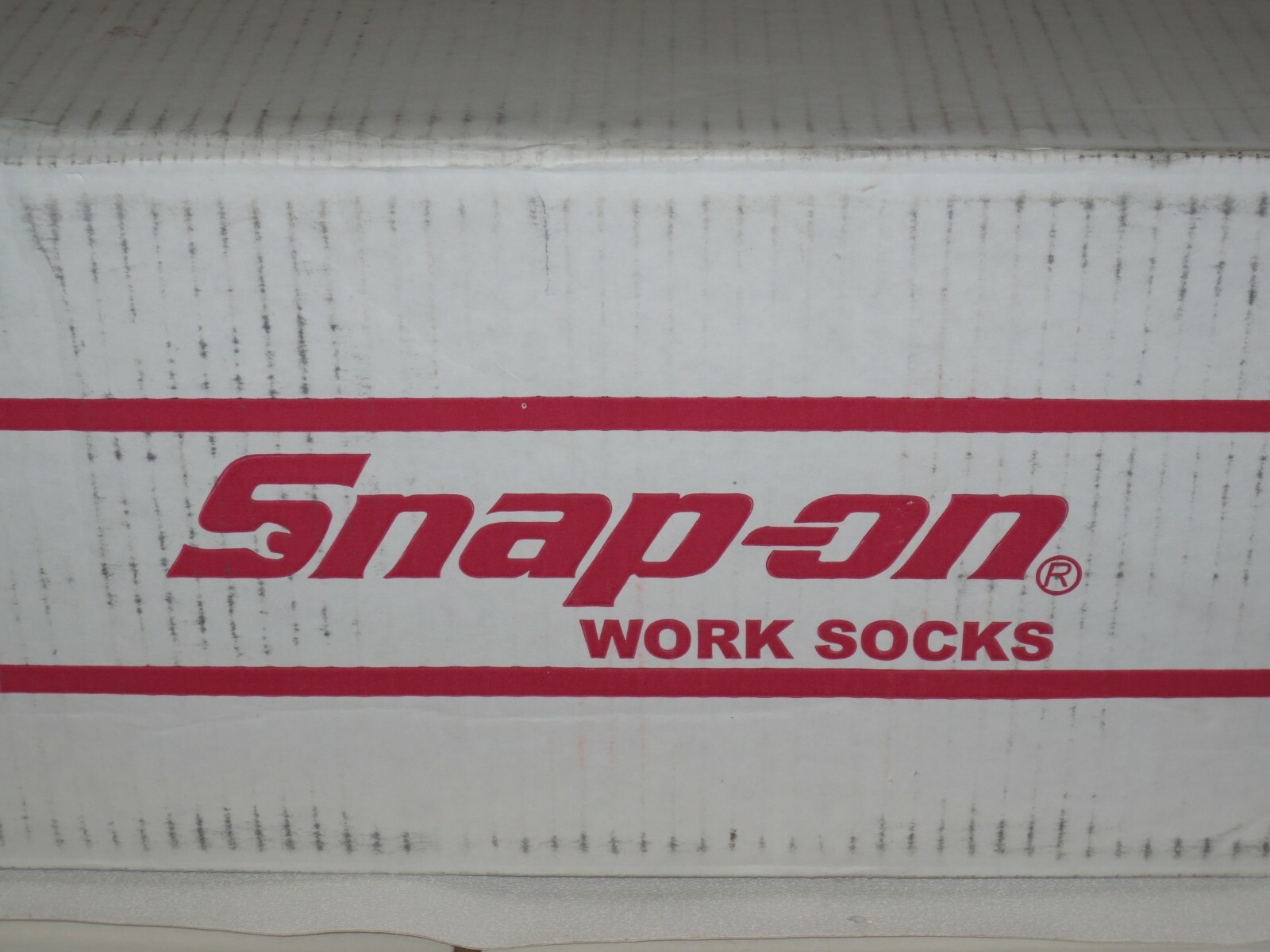 6 PAIRS Snap-On CREW Socks Men's WHITE LARGE ~ FREE SHIPPING ~ MADE IN USA *NEW*