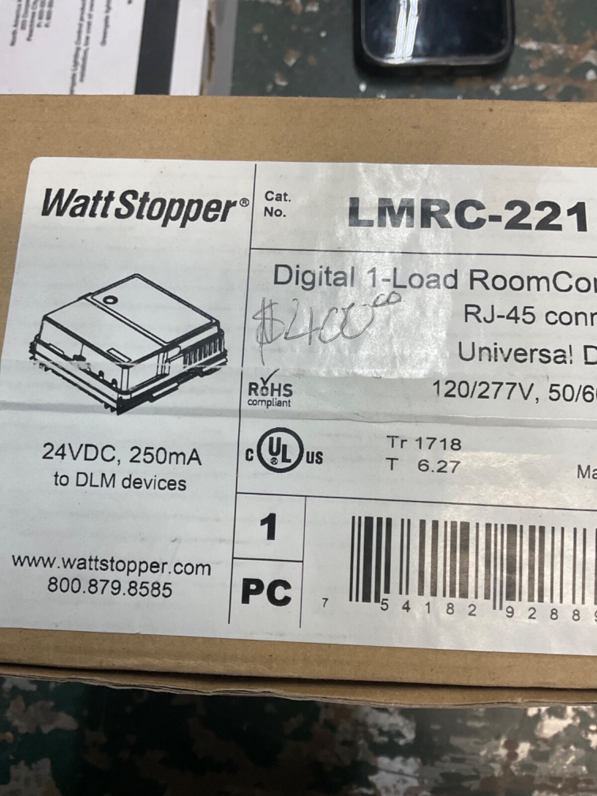 WATTSTOPPER LMRC-211 Digital Single Relay Room Controller Dimming NEW OPEN BOX