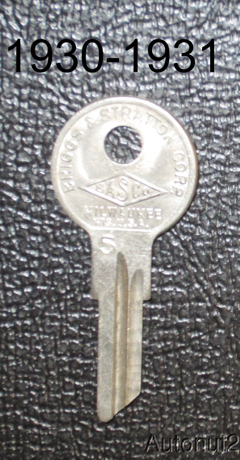 1930 1931 Ford Model A car & truck uncut Basco key NOS original door ignition