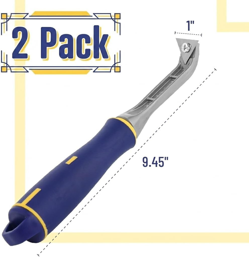 2 Pack 1 Inch Carbide Scraper, Three-Edged Tungsten Steel Triangular Blade Paint