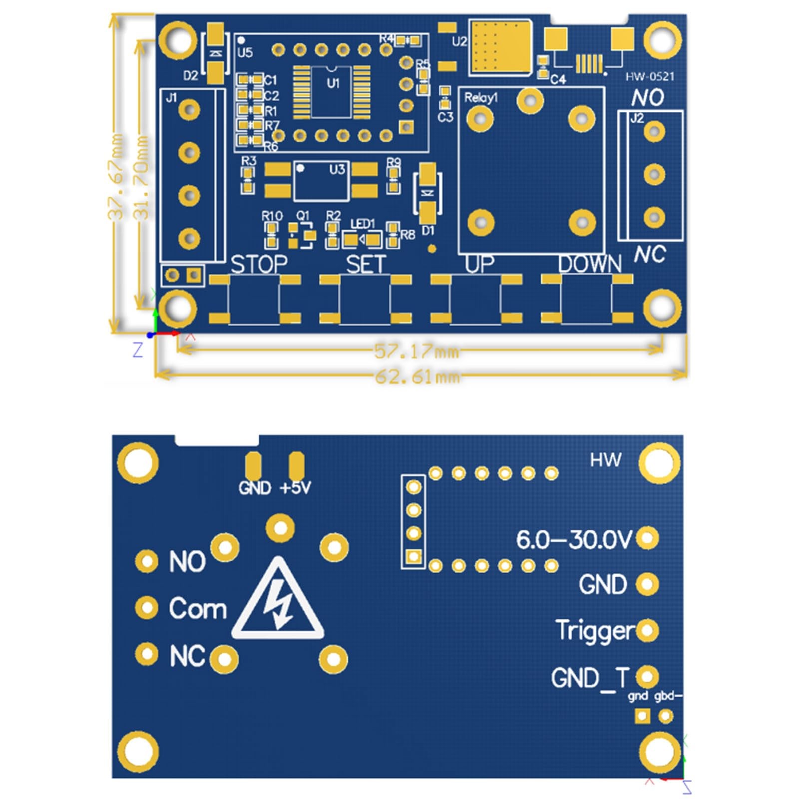 FORIOT 2pcs 5V Micro USB Timer Relay DC 6-30V Programmable Cycle Delay Usb