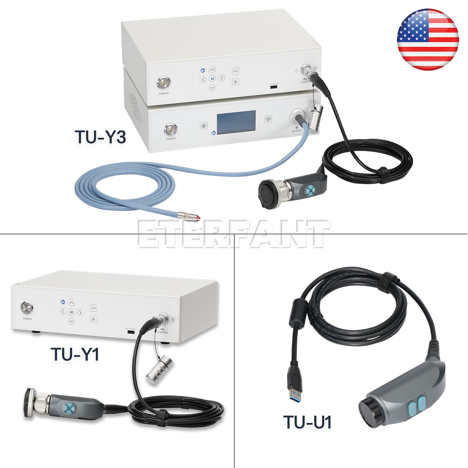 1080p Full HD ENT Endoscopy Laparoscopic Camera/100W Cold Led Light Source