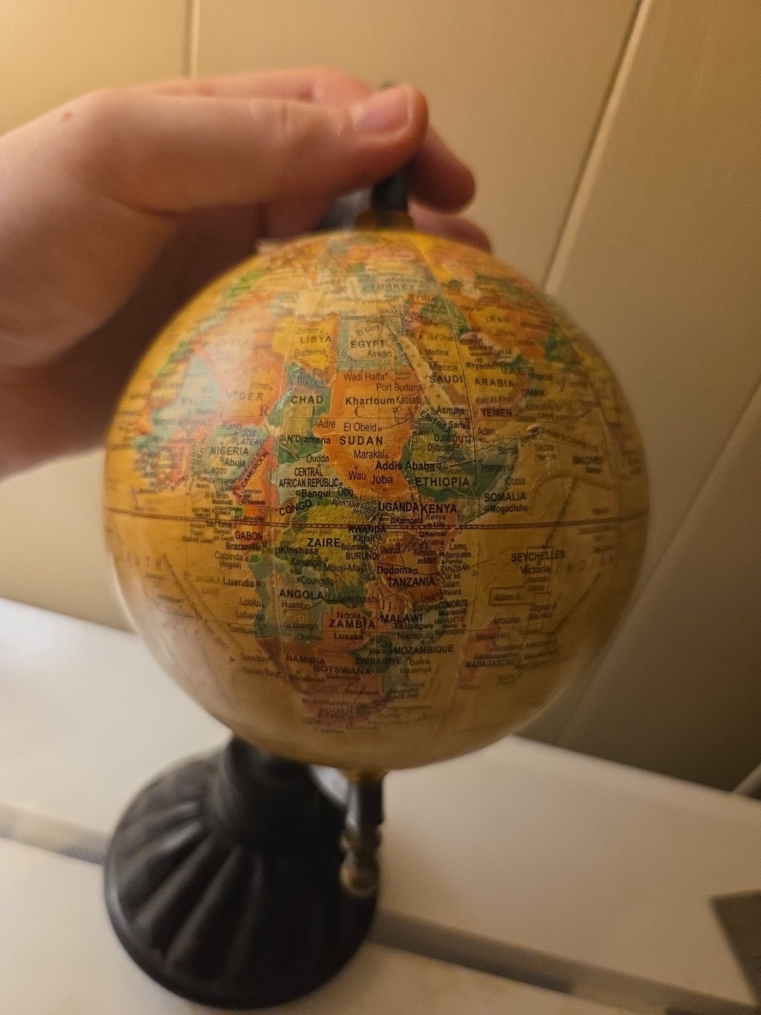 Table Top World Globe Decorative Desk Decor Tabletop Display 10"